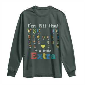 World Down Syndrome Day Long Sleeve Shirt 321 Awareness Support All That Little Extra T21 TS10 Dark Forest Green Print Your Wear