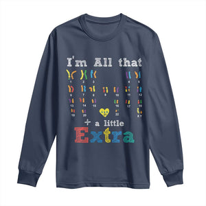 World Down Syndrome Day Long Sleeve Shirt 321 Awareness Support All That Little Extra T21 TS10 Navy Print Your Wear