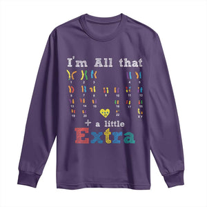 World Down Syndrome Day Long Sleeve Shirt 321 Awareness Support All That Little Extra T21 TS10 Purple Print Your Wear