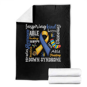 Down Syndrome Awareness Throw Blanket Rock Your Socks Different Not Less TS10 Black Print Your Wear