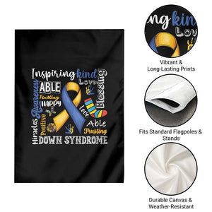 Down Syndrome Awareness Garden Flag Rock Your Socks Different Not Less TS10 Print Your Wear