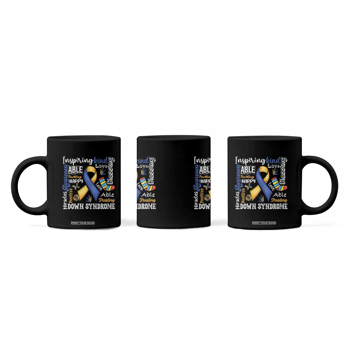 Down Syndrome Awareness Coffee Mug Rock Your Socks Different Not Less TS10 Print Your Wear