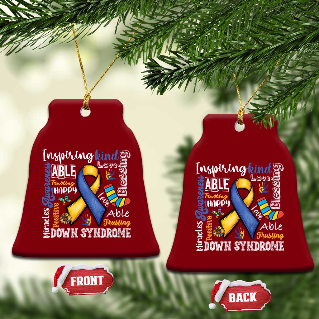 Down Syndrome Awareness Ceramic Ornament Rock Your Socks Different Not Less TS10 Print Your Wear