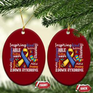 Down Syndrome Awareness Ceramic Ornament Rock Your Socks Different Not Less TS10 Print Your Wear