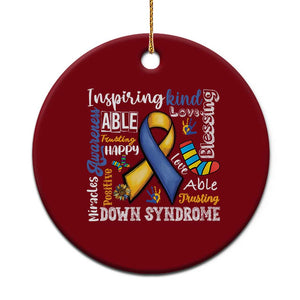 Down Syndrome Awareness Ceramic Ornament Rock Your Socks Different Not Less TS10 1pc Red Print Your Wear