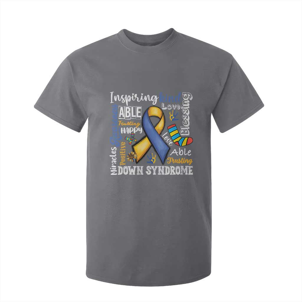 Down Syndrome Awareness T Shirt For Kid Rock Your Socks Different Not Less TS10 Charcoal Print Your Wear