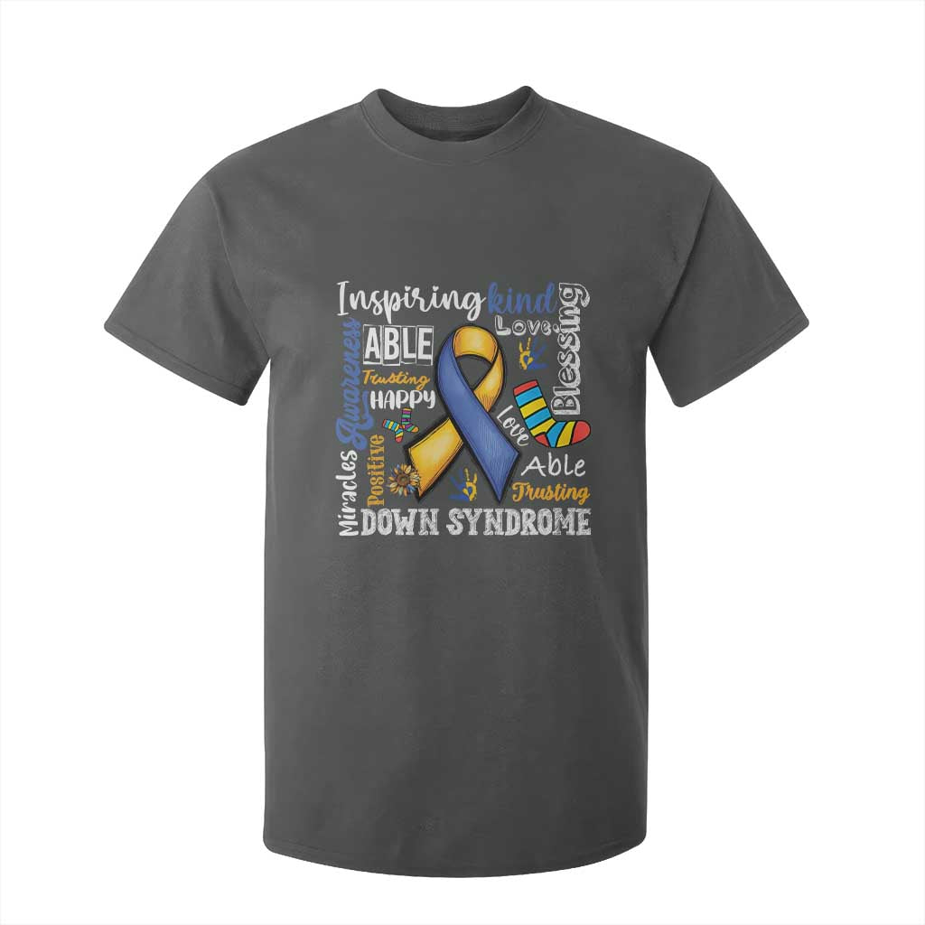 Down Syndrome Awareness T Shirt For Kid Rock Your Socks Different Not Less TS10 Dark Heather Print Your Wear
