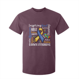 Down Syndrome Awareness T Shirt For Kid Rock Your Socks Different Not Less TS10 Maroon Print Your Wear