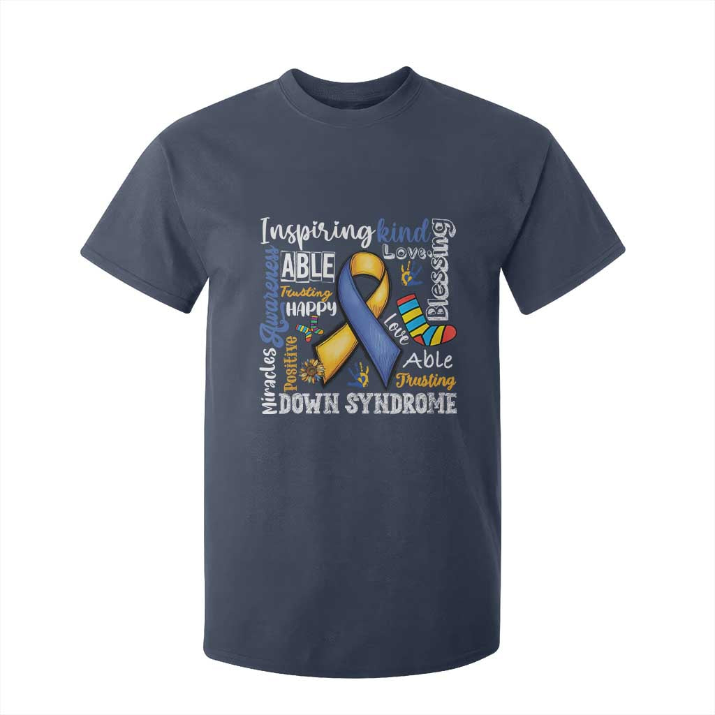 Down Syndrome Awareness T Shirt For Kid Rock Your Socks Different Not Less TS10 Navy Print Your Wear