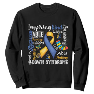 Down Syndrome Awareness Sweatshirt Rock Your Socks Different Not Less TS10 Black Print Your Wear