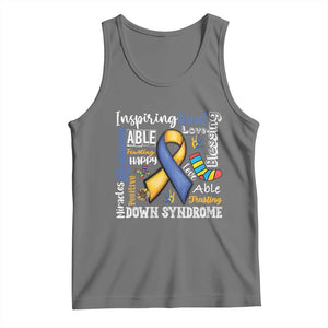 Down Syndrome Awareness Tank Top Rock Your Socks Different Not Less TS10 Black Heather Print Your Wear