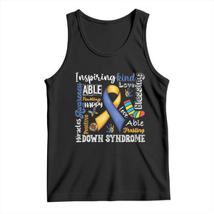 Down Syndrome Awareness Tank Top Rock Your Socks Different Not Less TS10 Black Print Your Wear