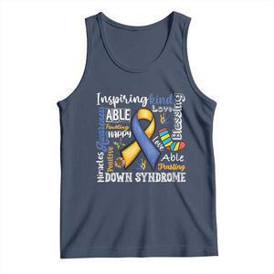 Down Syndrome Awareness Tank Top Rock Your Socks Different Not Less TS10 Navy Print Your Wear