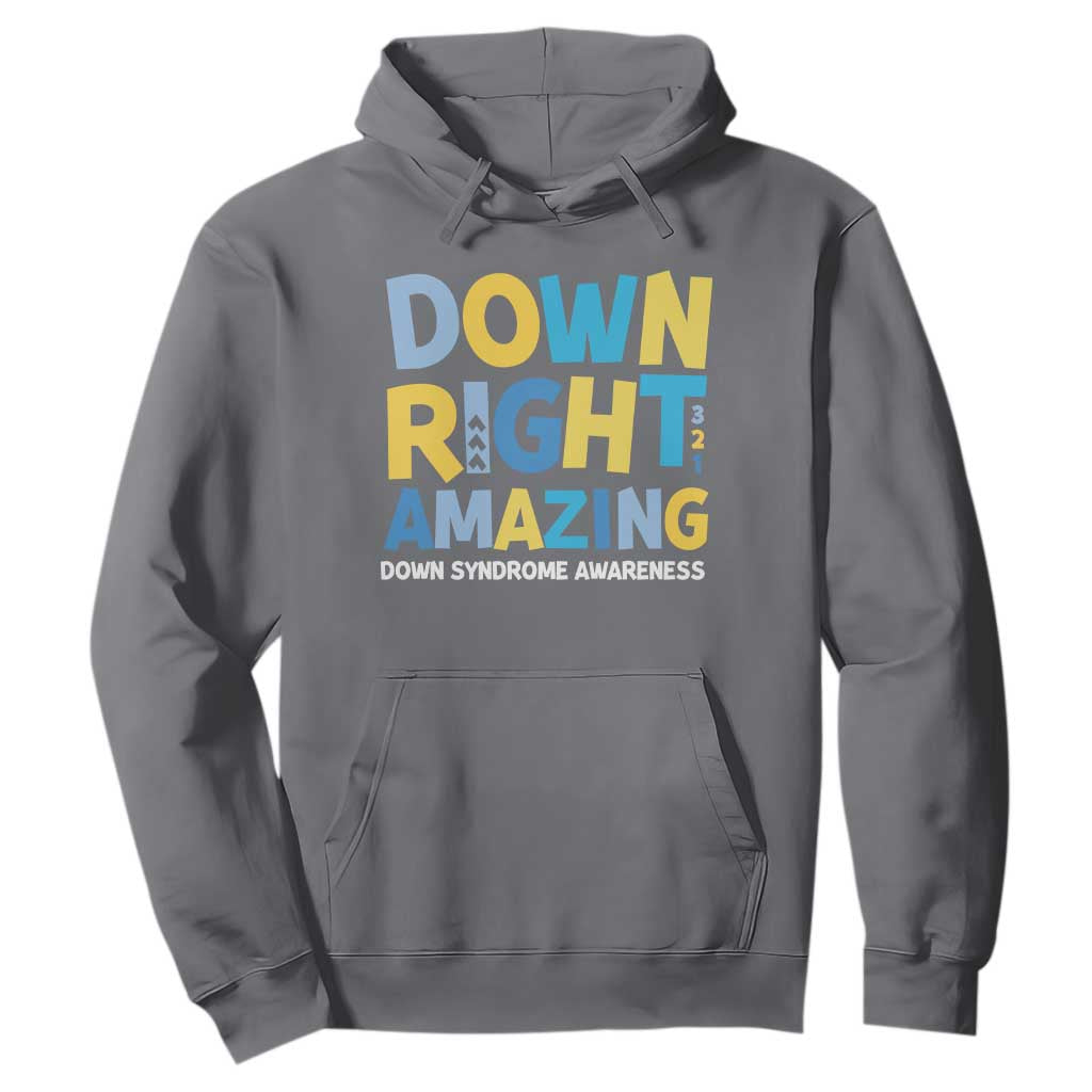 World Down Syndrome Day Hoodie 321 Awareness Support Down Right Amazing Three Arrows TS10 Charcoal Print Your Wear