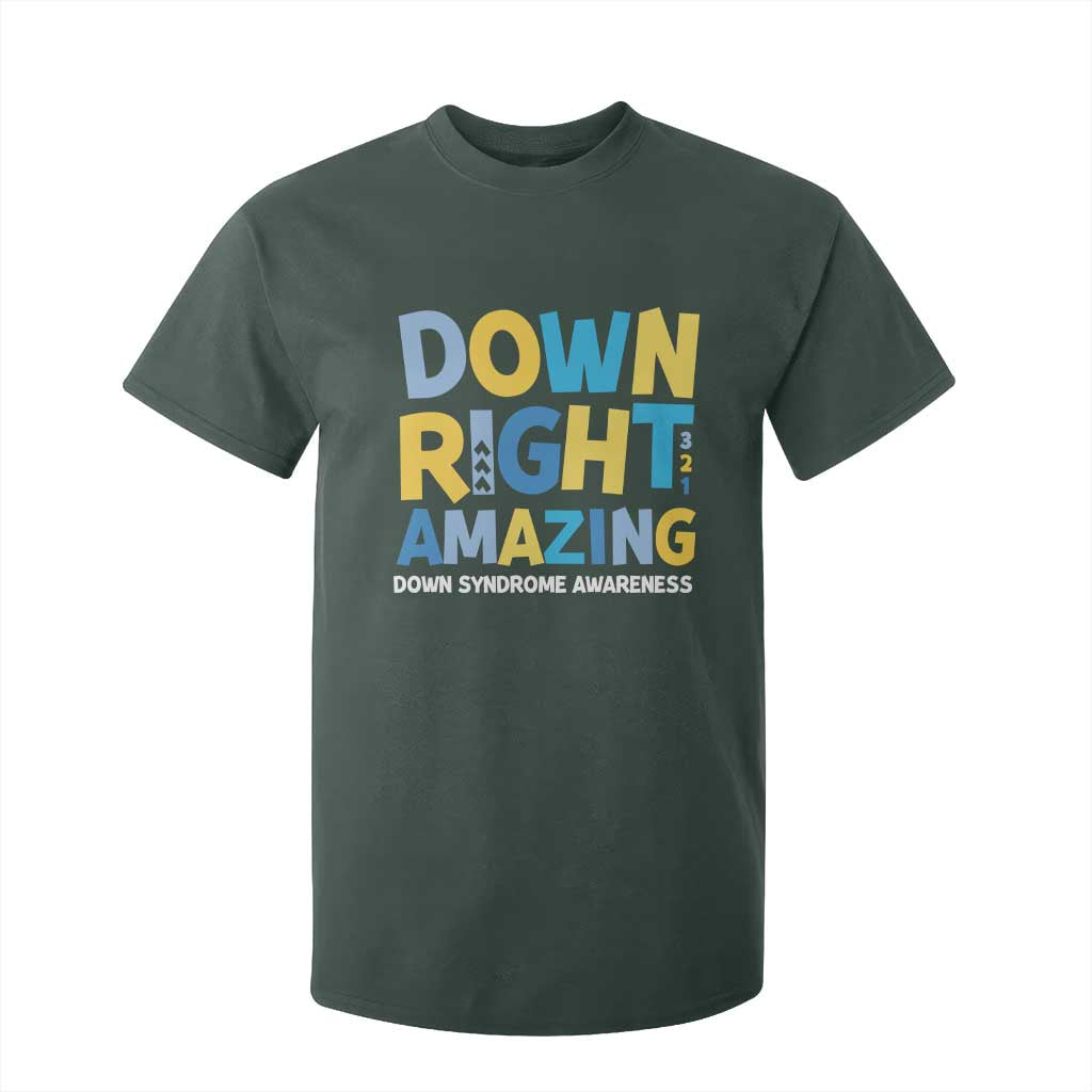 World Down Syndrome Day T Shirt For Kid 321 Awareness Support Down Right Amazing Three Arrows TS10 Dark Forest Green Print Your Wear