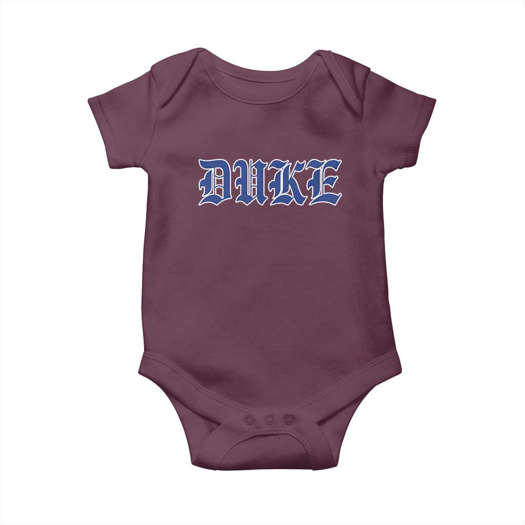 Duke Baby Onesie Vintage City TS10 Maroon Print Your Wear