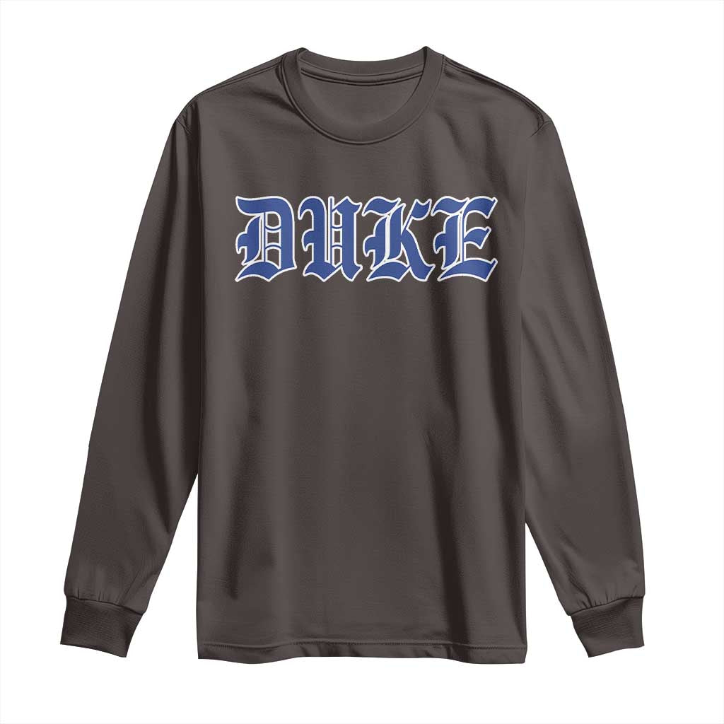 Duke Long Sleeve Shirt Vintage City TS10 Dark Chocolate Print Your Wear