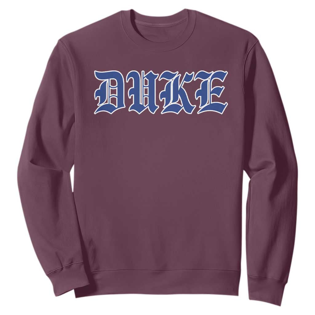 Duke Sweatshirt Vintage City TS10 Maroon Print Your Wear