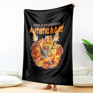 Autistic And Gay Skeleton Explosion Throw Blanket TS10 Print Your Wear