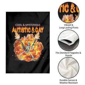 Autistic And Gay Skeleton Explosion Garden Flag TS10 Print Your Wear