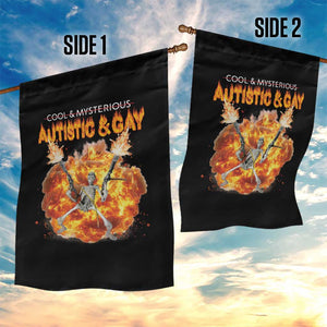 Autistic And Gay Skeleton Explosion Garden Flag TS10 Print Your Wear