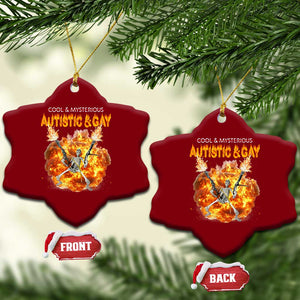 Autistic And Gay Skeleton Explosion Ceramic Ornament TS10 Print Your Wear