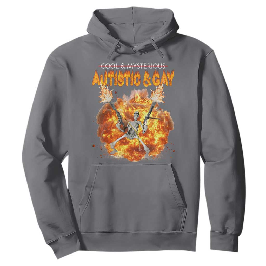 Autistic And Gay Skeleton Explosion Hoodie TS10 Charcoal Print Your Wear