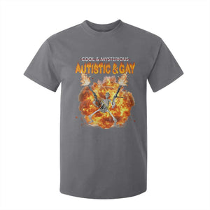 Autistic And Gay Skeleton Explosion T Shirt For Kid TS10 Charcoal Print Your Wear