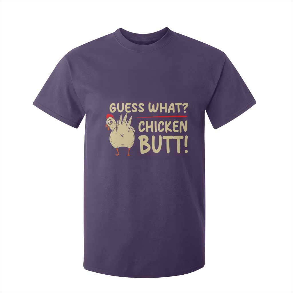 Guess What Chicken Butt T Shirt For Kid Funny Chicken Farmer Farming TS10 Purple Print Your Wear