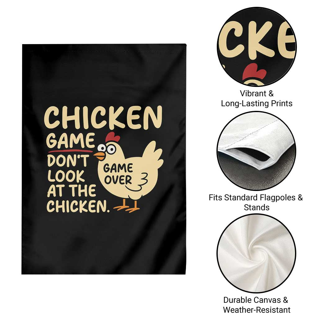 Funny Chicken Game Dont Look At The Chicken Garden Flag TS10 Print Your Wear