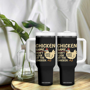 Funny Chicken Game Dont Look At The Chicken Tumbler With Handle TS10 Print Your Wear