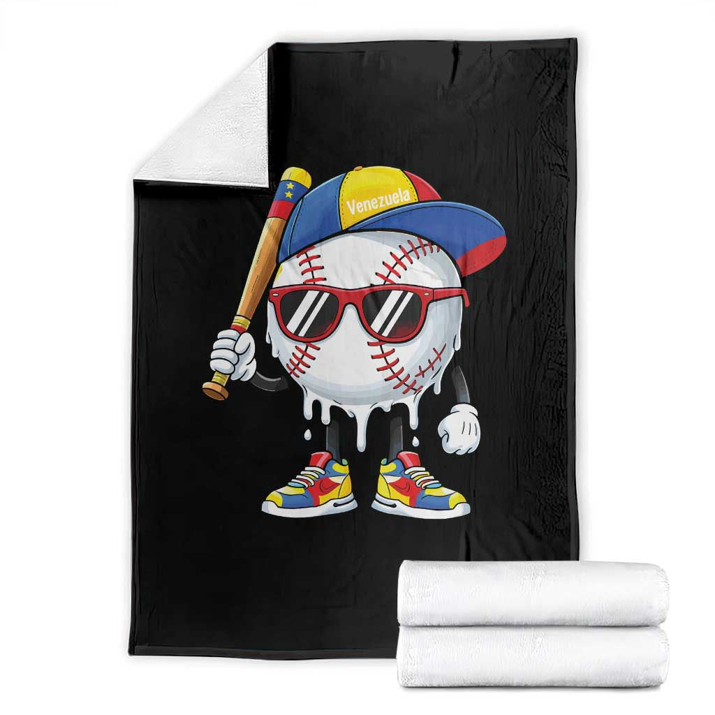 Venezuela Baseball Throw Blanket Venezuelan Pride Baseball Life Style Youth Drip Baseball Boys Kid TS10 Black Print Your Wear