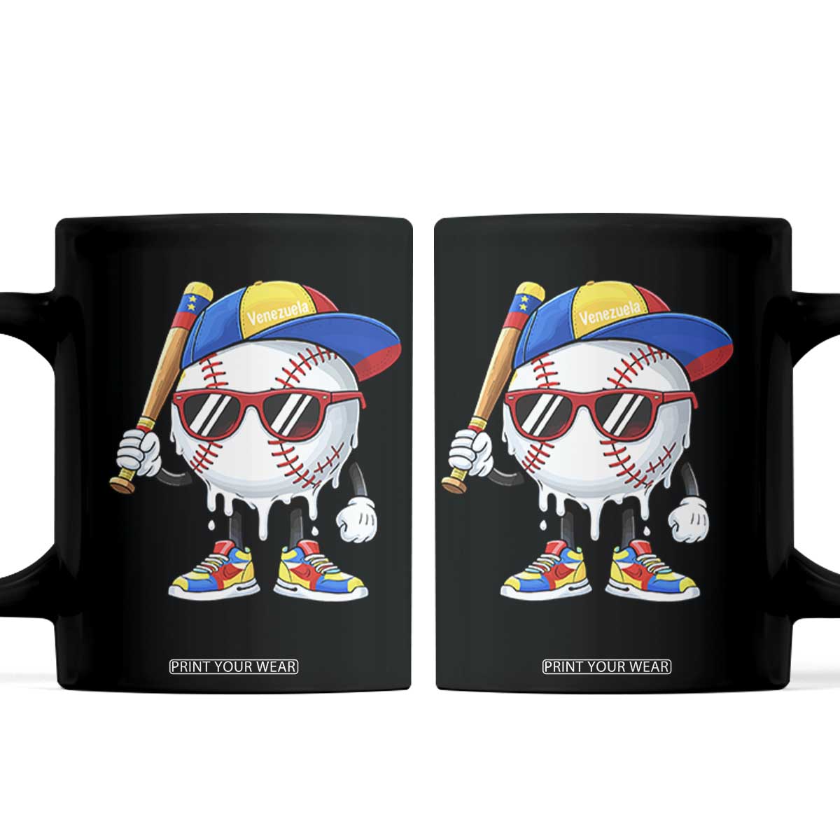 Venezuela Baseball Coffee Mug Venezuelan Pride Baseball Life Style Youth Drip Baseball Boys Kid TS10 Black Print Your Wear