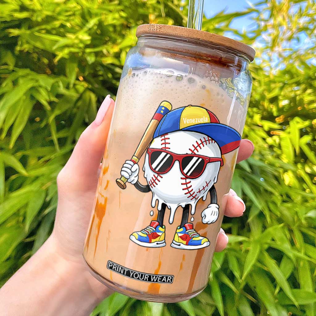 Venezuela Baseball Glass Can Venezuelan Pride Baseball Life Style Youth Drip Baseball Boys Kid TS10 Black Print Your Wear