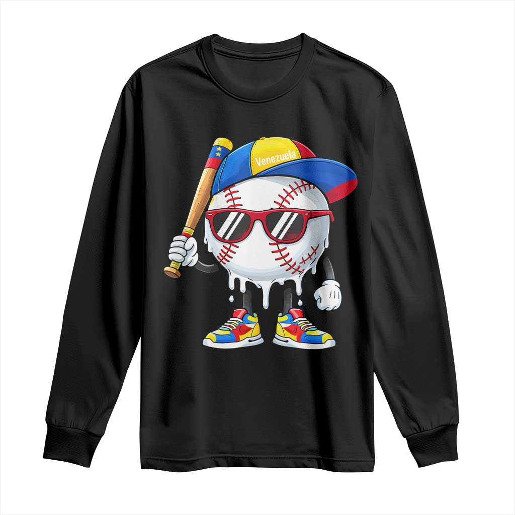 Venezuela Baseball Long Sleeve Shirt Venezuelan Pride Baseball Life Style Youth Drip Baseball Boys Kid TS10 Black Print Your Wear
