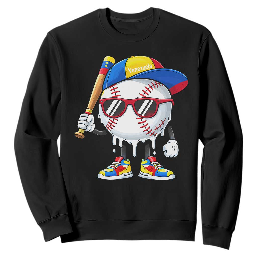 Venezuela Baseball Sweatshirt Venezuelan Pride Baseball Life Style Youth Drip Baseball Boys Kid TS10 Black Print Your Wear