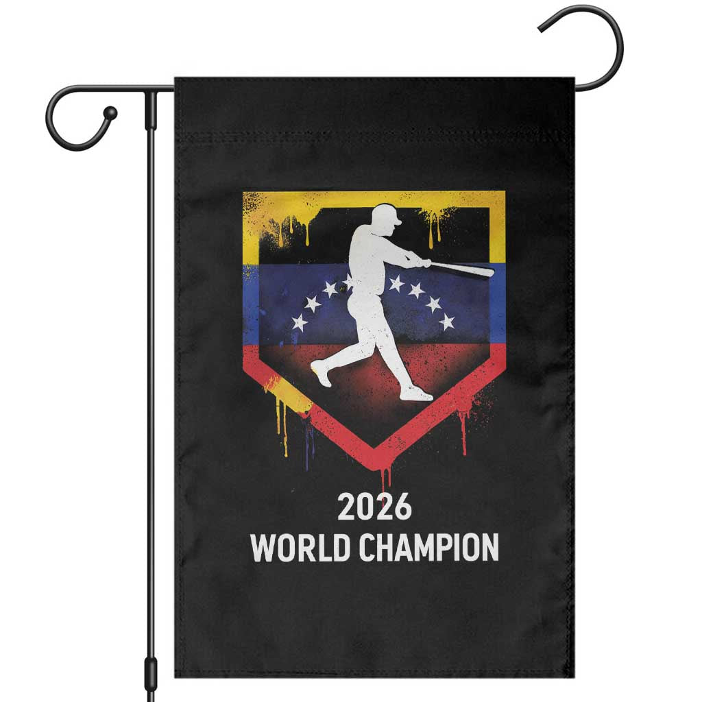 Venezuela Baseball 2026 Garden Flag Venezuelan Flag Baseball Fan Gift TS10 Black Print Your Wear