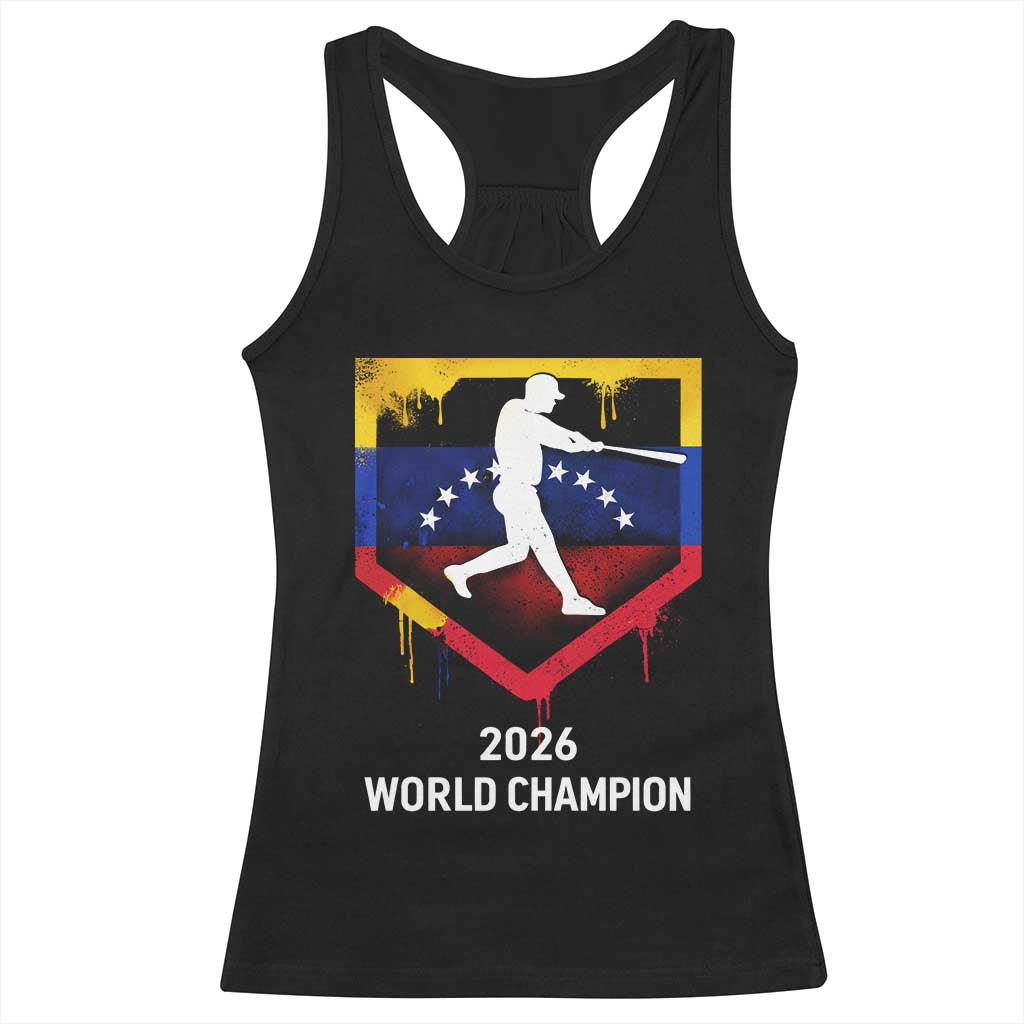 Venezuela Baseball 2026 Racerback Tank Top Venezuelan Flag Baseball Fan Gift TS10 Black Print Your Wear