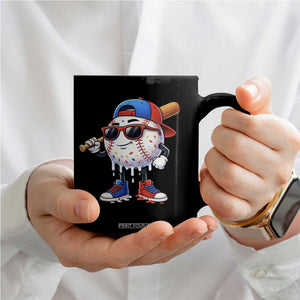 Baseball Drip Ice Cream Coffee Mug Youth Drip Baseball Boys Kid Red White And Blue TS10 Print Your Wear