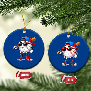 Baseball Drip Ice Cream Ceramic Ornament Youth Drip Baseball Boys Kid Red White And Blue TS10 1pc Blue Print Your Wear