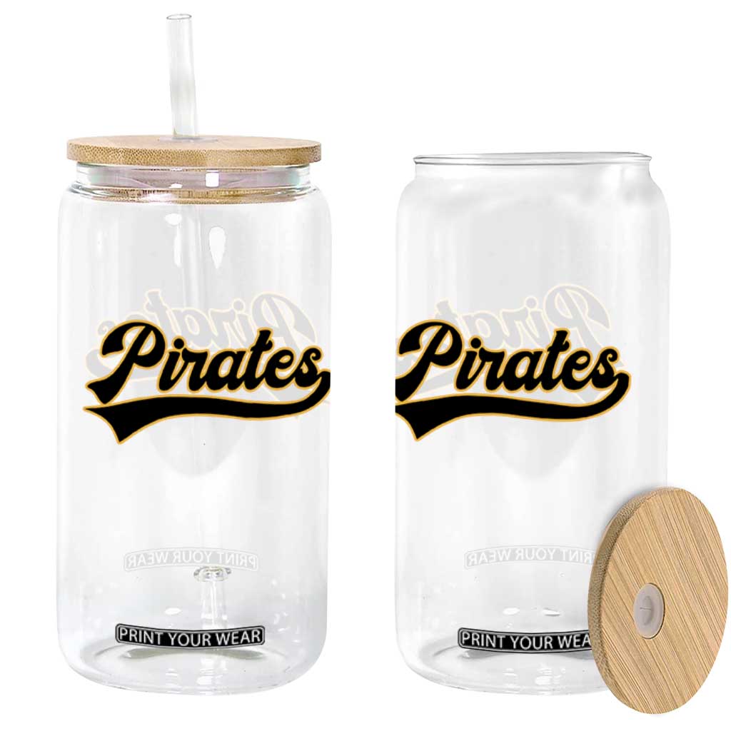Vintage Pirates Glass Can Varsity Script Retro Sports Jersey Style Baseball Fans TS10 Print Your Wear