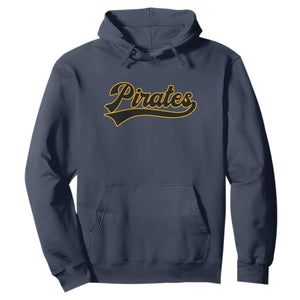 Vintage Pirates Hoodie Varsity Script Retro Sports Jersey Style Baseball Fans TS10 Navy Print Your Wear