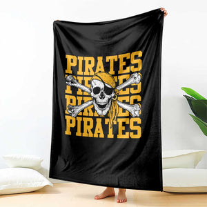 Retro Pirates Throw Blanket Vintage Retro Skull Crossbones Baseball Fans TS10 Print Your Wear