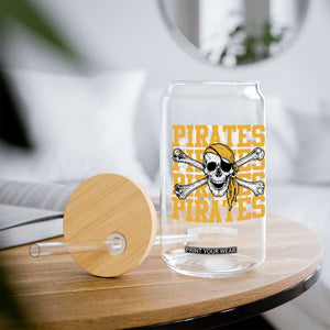 Retro Pirates Glass Can Vintage Retro Skull Crossbones Baseball Fans TS10 Print Your Wear