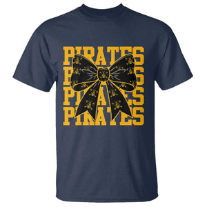 Pirates Coquette Bow T Shirt Retro Sports Style Pirate Skull TS10 Navy Print Your Wear