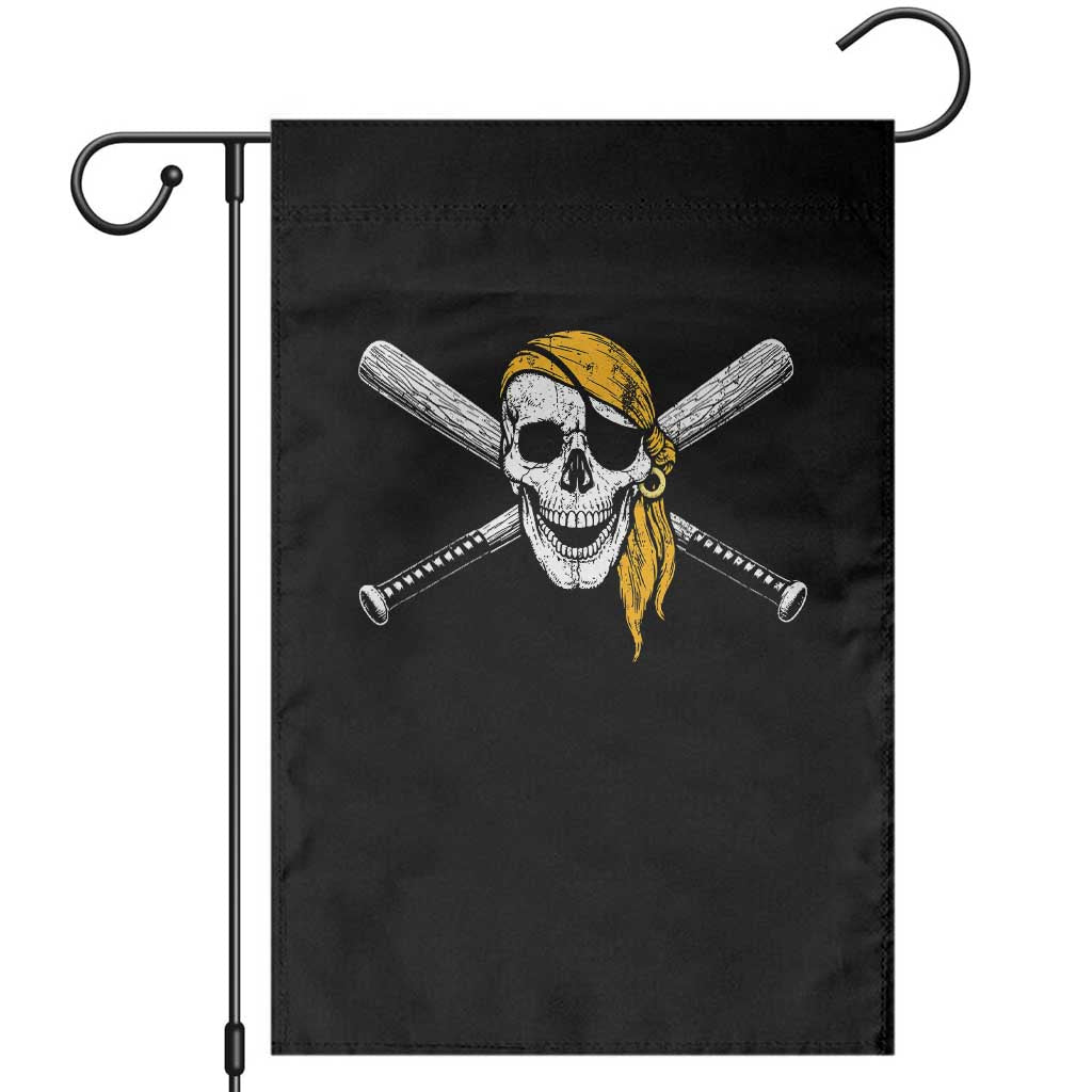 Baseball Pirate Skull Garden Flag Retro Vintage Cross Baseball Bats TS10 Black Print Your Wear