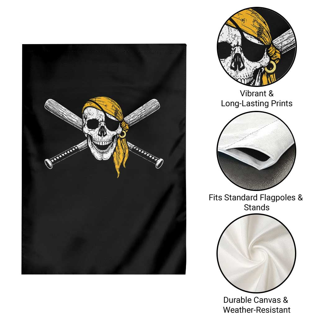 Baseball Pirate Skull Garden Flag Retro Vintage Cross Baseball Bats TS10 Print Your Wear