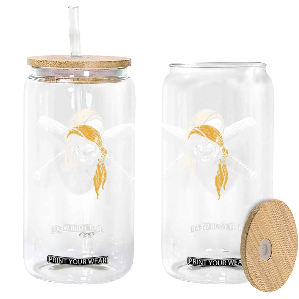 Baseball Pirate Skull Glass Can Retro Vintage Cross Baseball Bats TS10 Print Your Wear