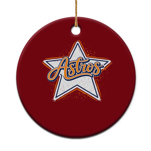Vintage Astro Script Name Sports Style Ceramic Ornament Retro Baseball Fans TS10 1pc Red Print Your Wear
