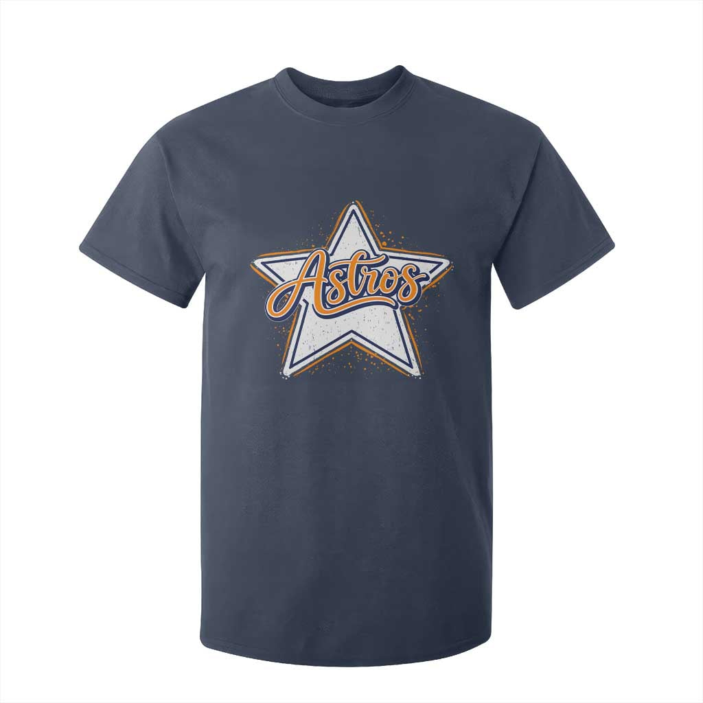 Vintage Astro Script Name Sports Style T Shirt For Kid Retro Baseball Fans TS10 Navy Print Your Wear